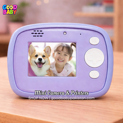 Cute Unicorn Shape Instant Print Kids Camera - Purple ToysWalaPK