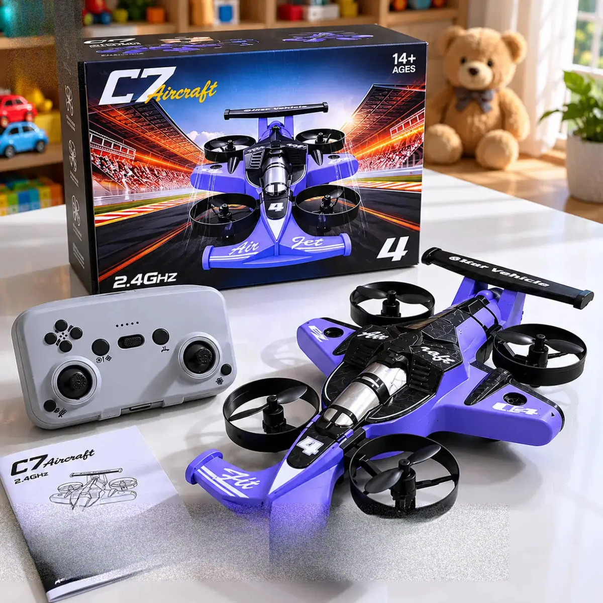 Remote control flying car toy for kids