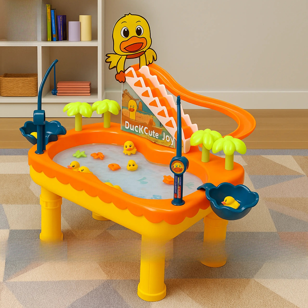 2 in 1 Duck Fishing Slide water play toy by ToysWalaPK
