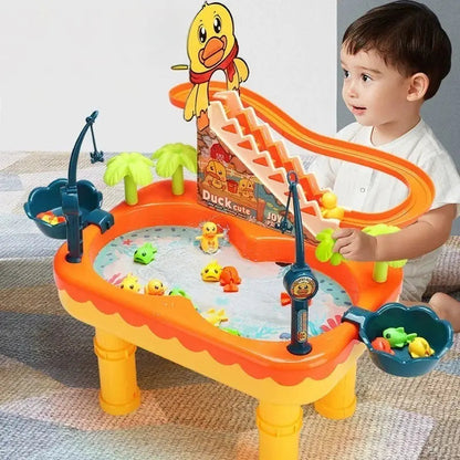 2 in 1 Duck Fishing Slide Toy with Lights & Music – ToysWalaPK