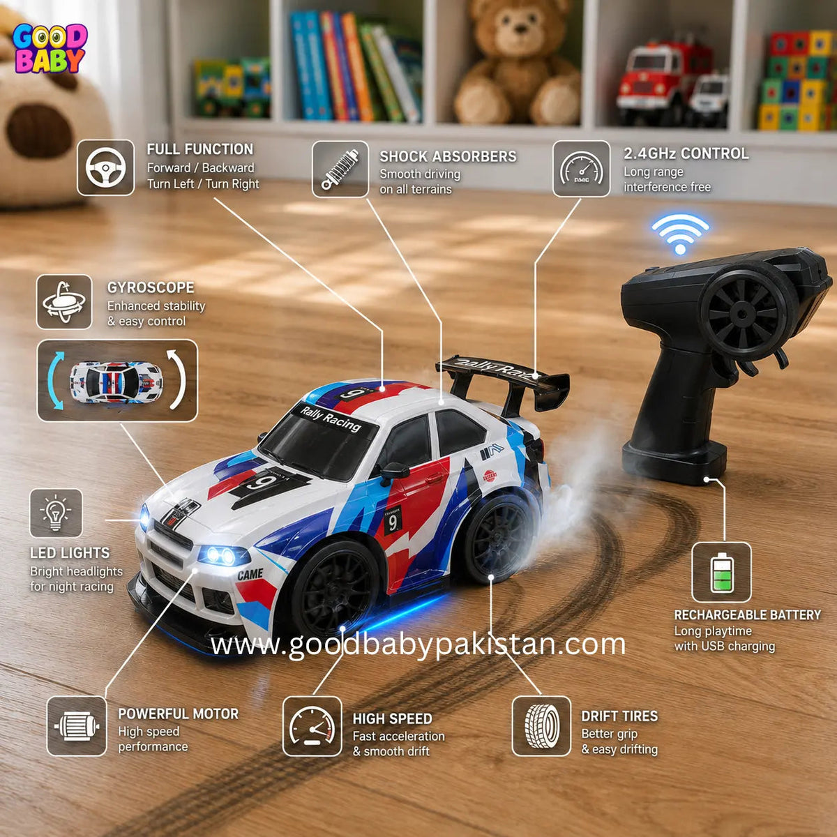 RC Mini BMW M4 Spark Drifting Car online in Pakistan
