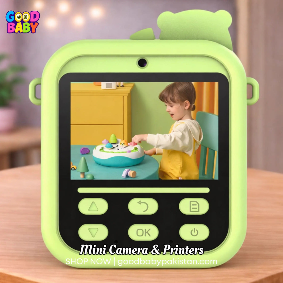 Panda Instant Printer Camera Green ToysWalaPK