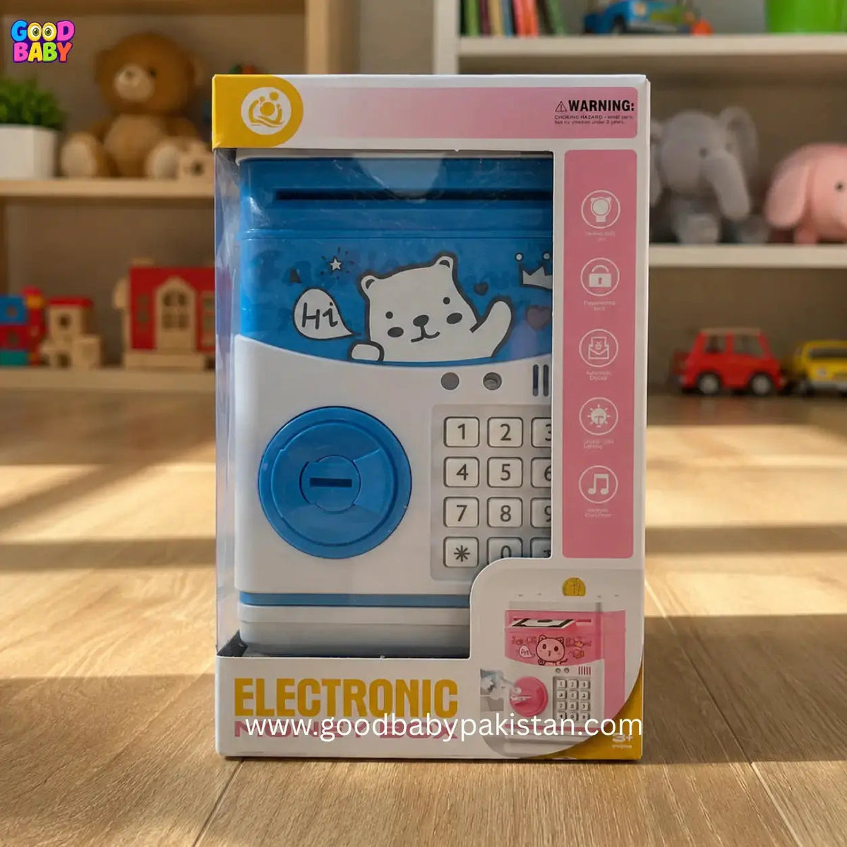 Automatic money saving box for kids available in three colors