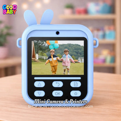 Bunny Instant Printer Camera Blue ToysWalaPK