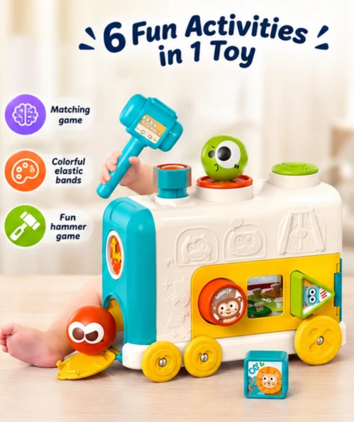 Baby activity train educational learning toy