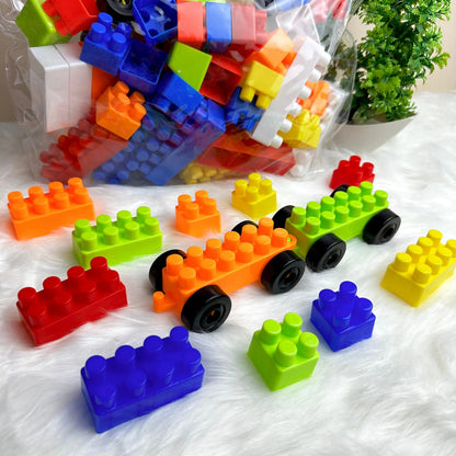 Briefcase building block set for kids learning activities