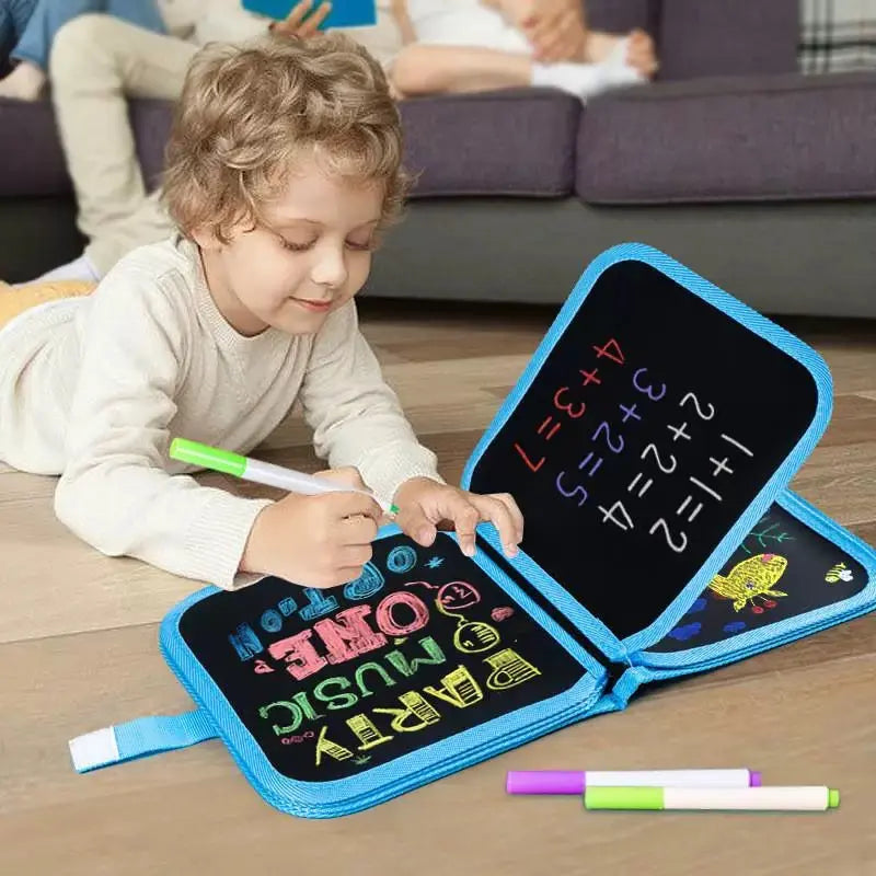 Children’s doodle magic book with erasable pages and markers