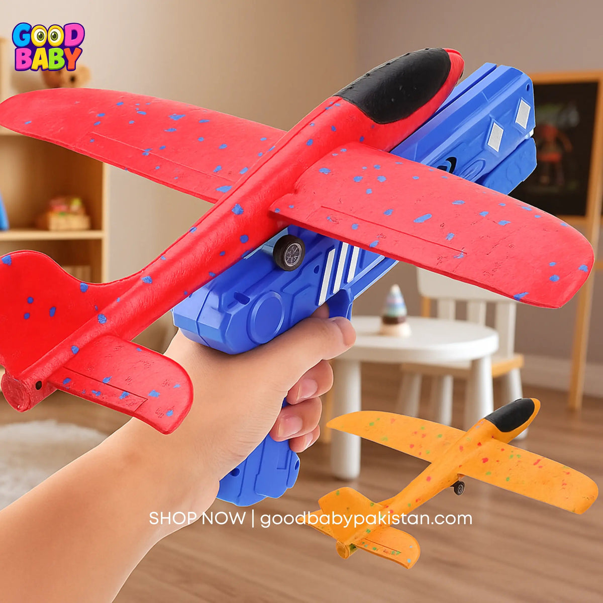 Children shooting airplane toy with long flight distance in Pakistan – ToysWalaPK