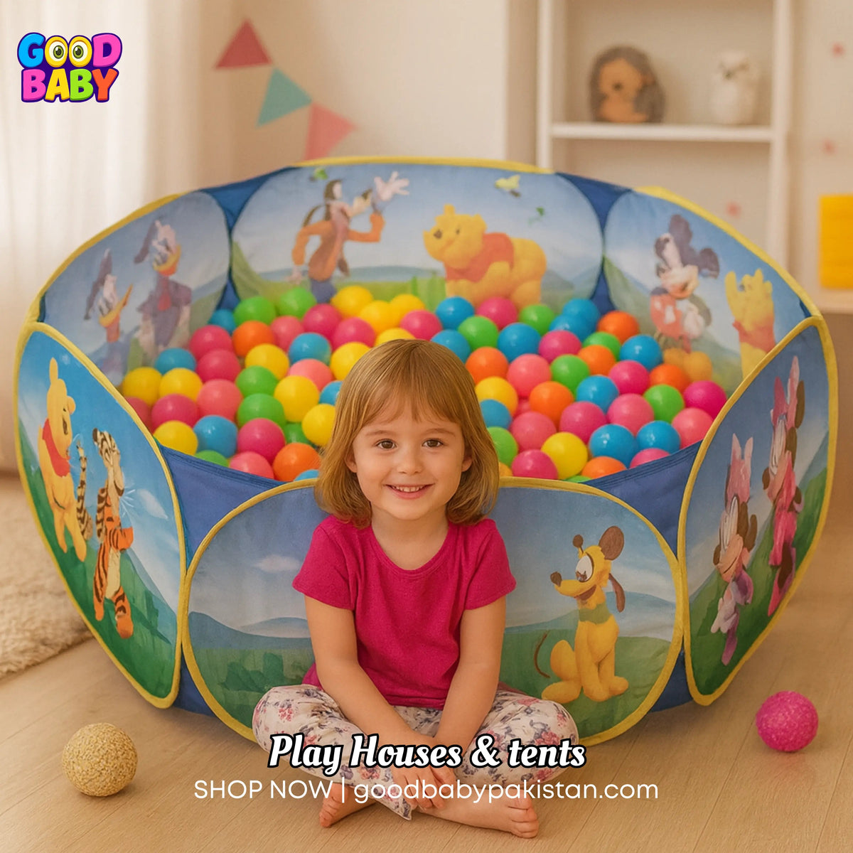“Colorful ball pit play tent for toddlers and kids Pakistan”