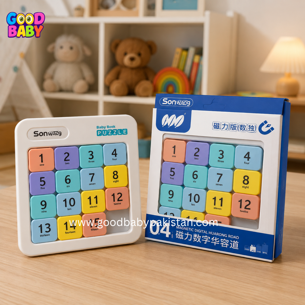 Colorful number sliding puzzle