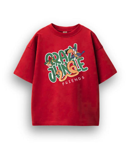 Crazy Jungle Friends Tee in premium cotton