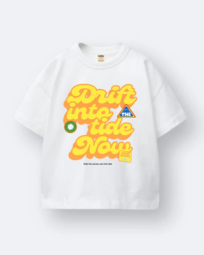Drift Into Tide ocean graphic oversized tee