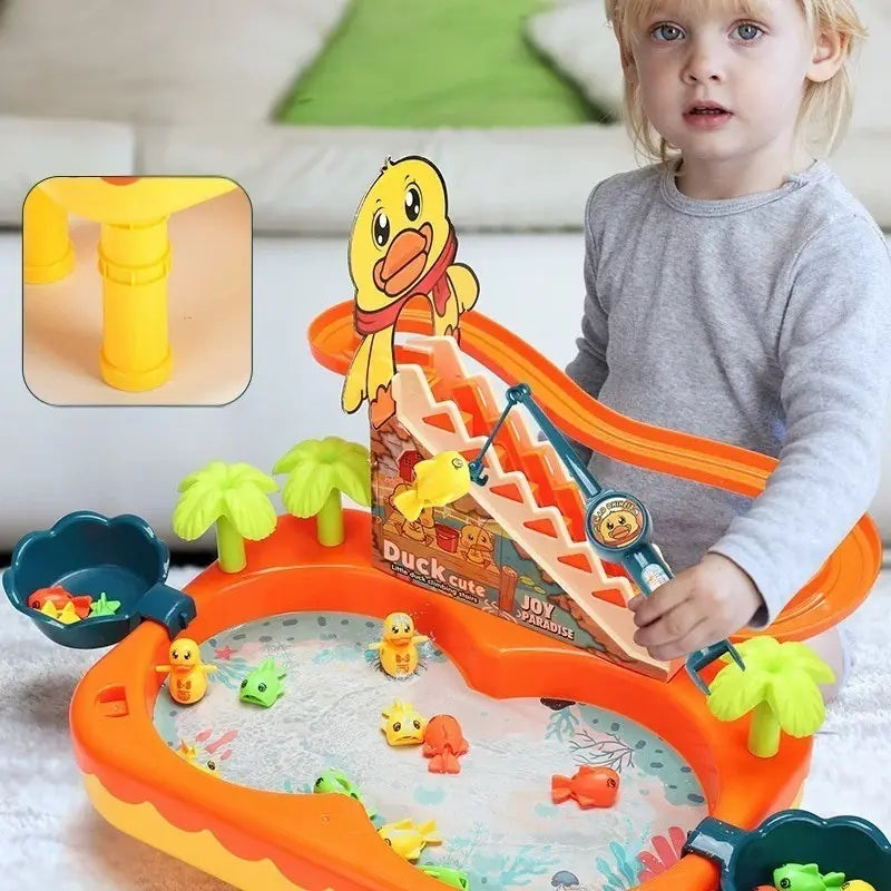 Duck Fishing Toy with Rotating Fishing Rod