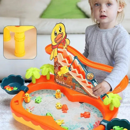 Duck Fishing Toy with Rotating Fishing Rod