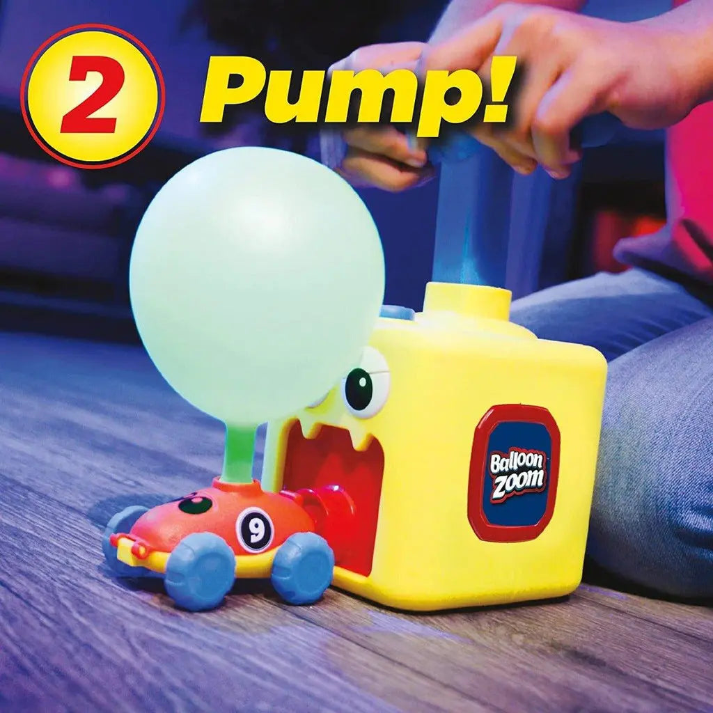 Durable ABS Balloon Pump Car Toy for Toddlers