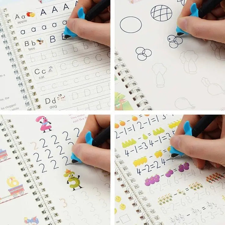 Magic writing book set for preschool learning and handwriting improvement