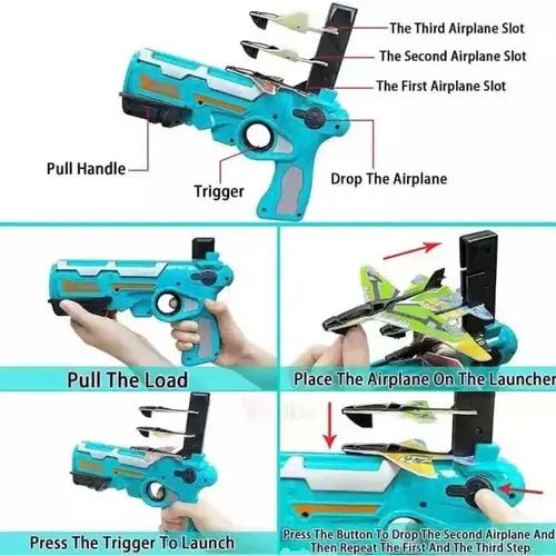 Educational aircraft gun toy for kids – Air Battle Plane jet model by ToysWalaPK