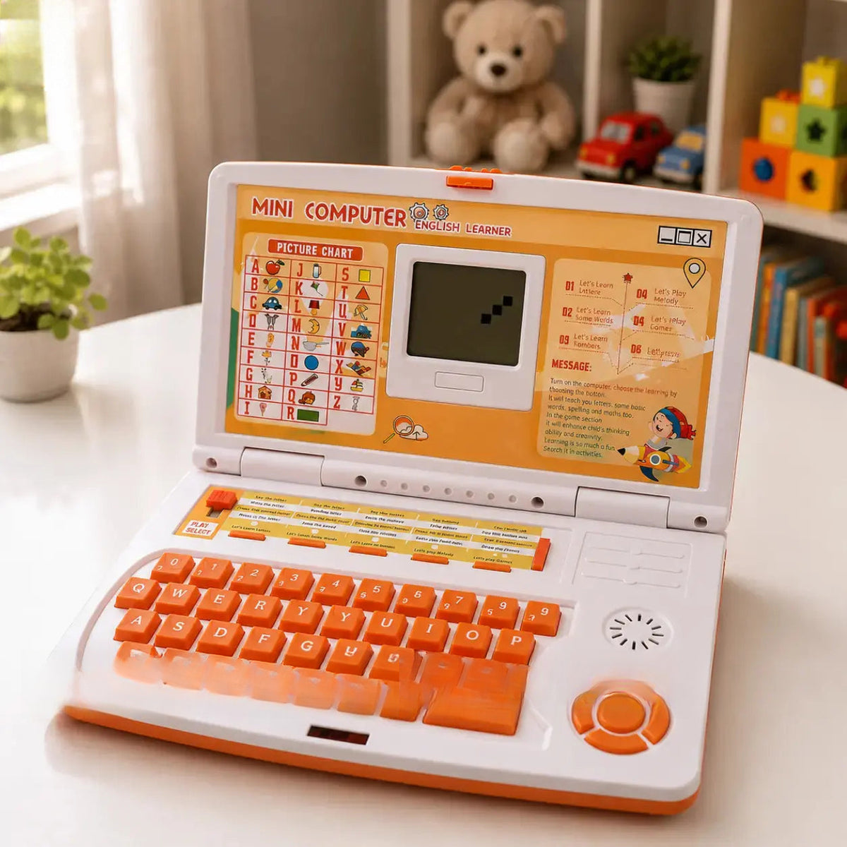 Educational laptop toy for preschool kids
