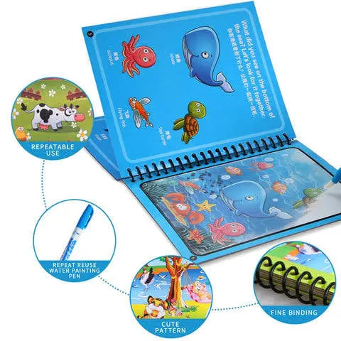 Educational water drawing book for early learning – ToysWalaPK