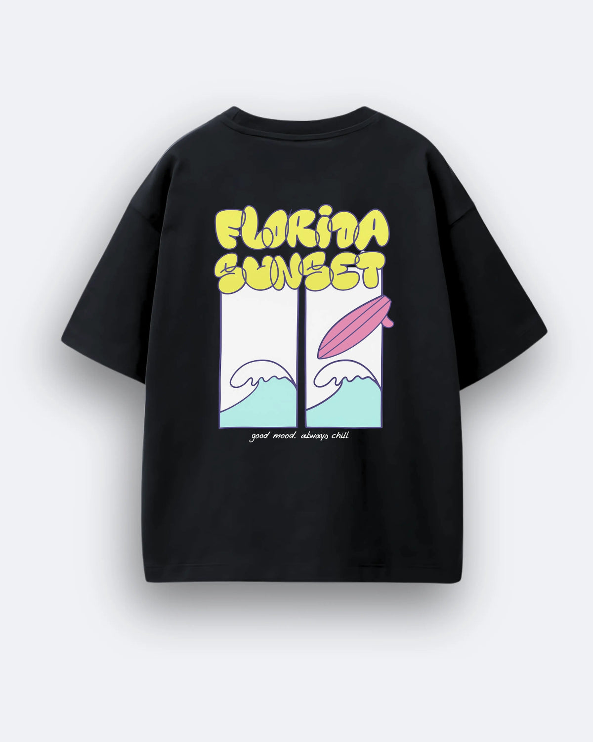 Florida palm tree sunset cotton tee