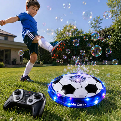 Football-shaped hover toy with colourful LED lights