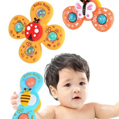 Colorful sensory rattle spinner for infants