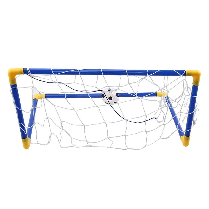 Kids' Portable Football Goal Post Set: Indoor Outdoor Soccer Training Fun with Pump