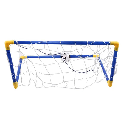 Kids' Portable Football Goal Post Set: Indoor Outdoor Soccer Training Fun with Pump