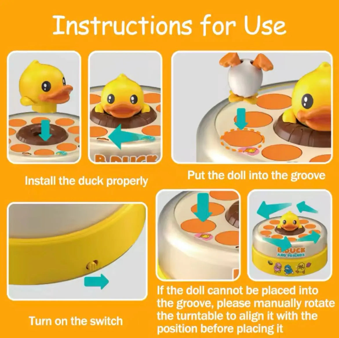 Hand-eye coordination duck toy