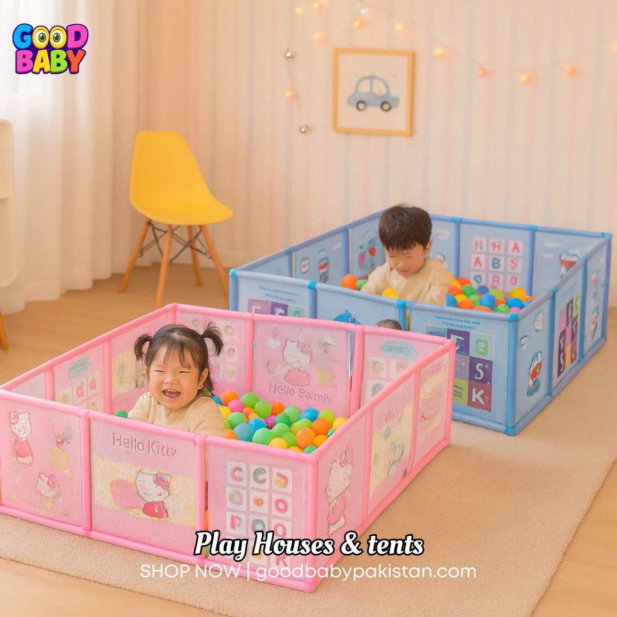 “Hello Kitty and Doraemon kids play tent house by ToysWalaPK”