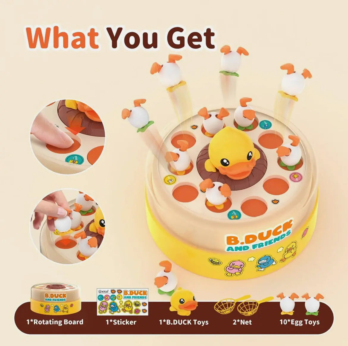 Interactive duck hunting toy