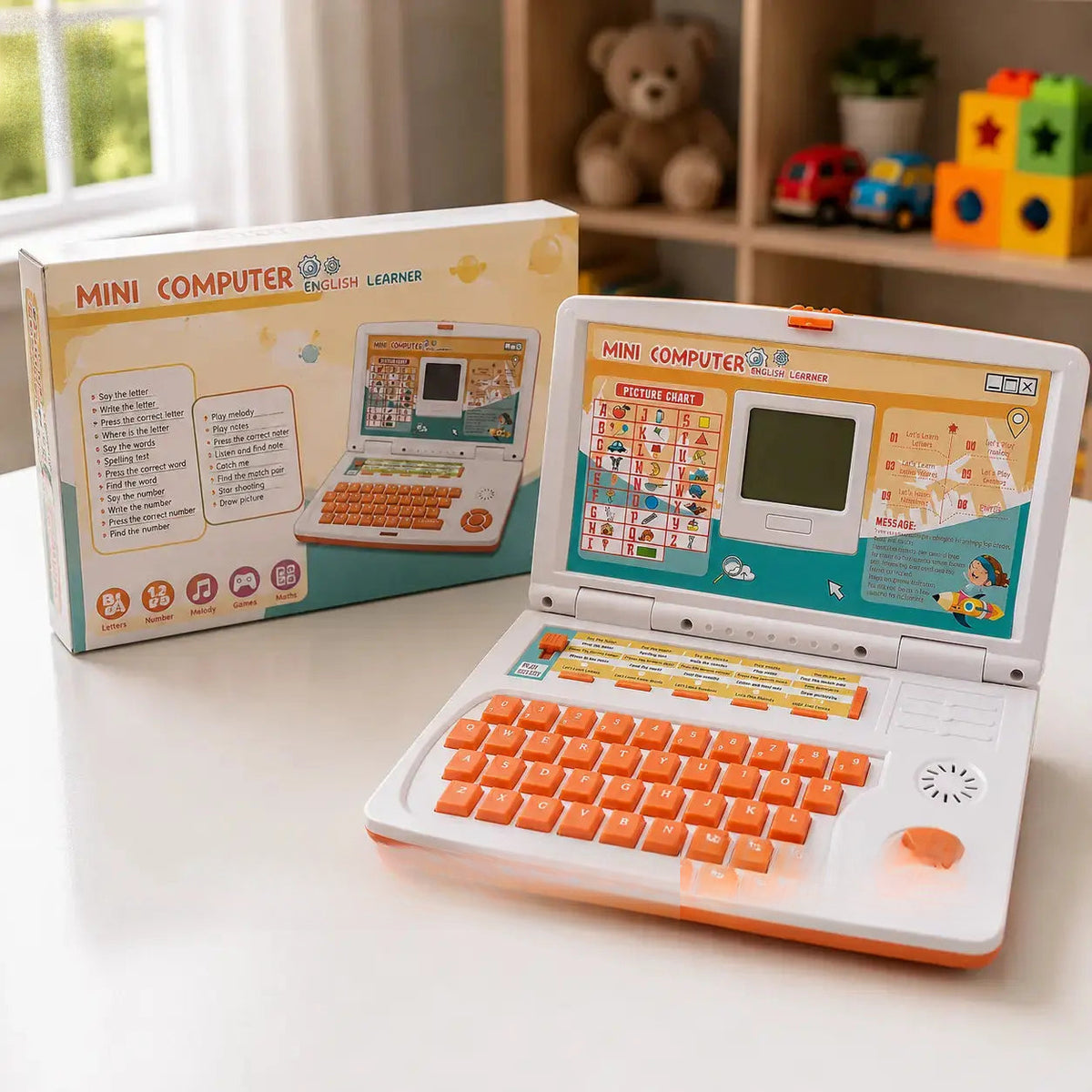 Interactive educational toy with spelling games