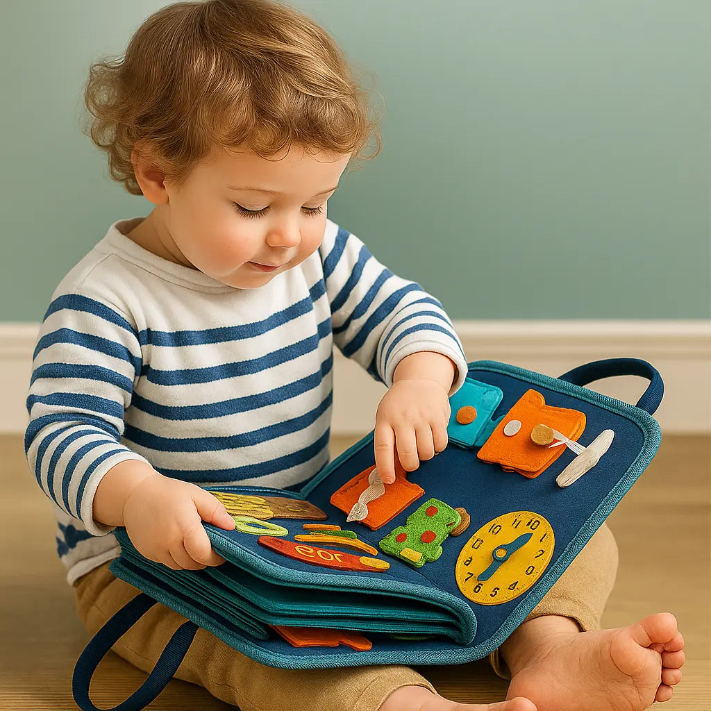 Interactive quiet book with counting