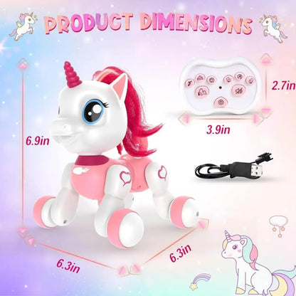 Interactive unicorn robot with paw-shaped controller