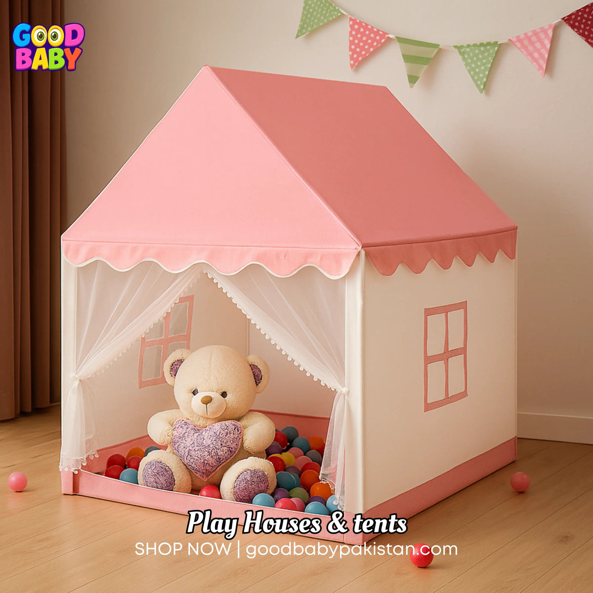 “Kids Magical Pink Fantasy Castle Play Tent by ToysWalaPK”