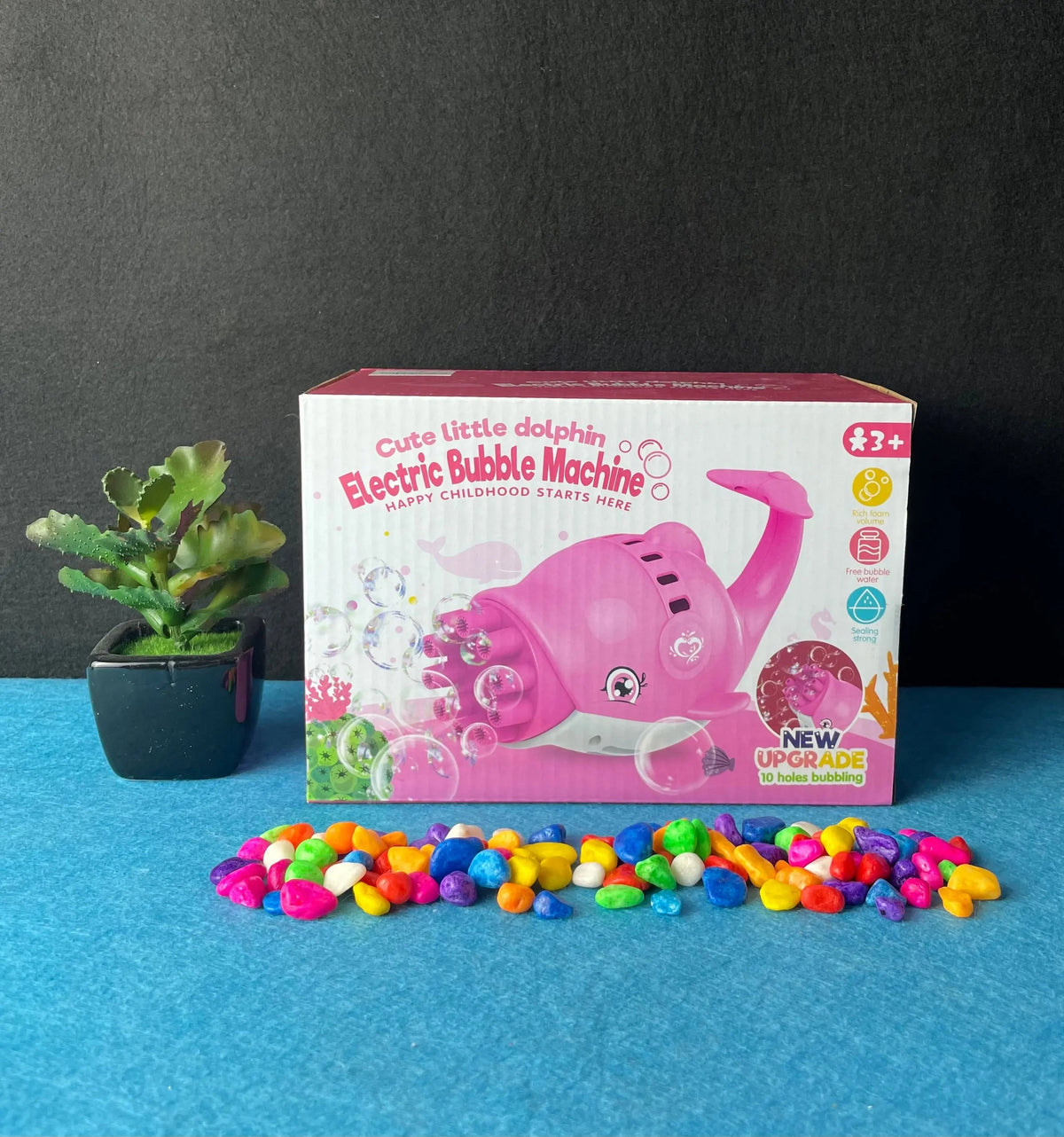 Kids bubble maker gun shaped like a dolphin – ToysWalaPK