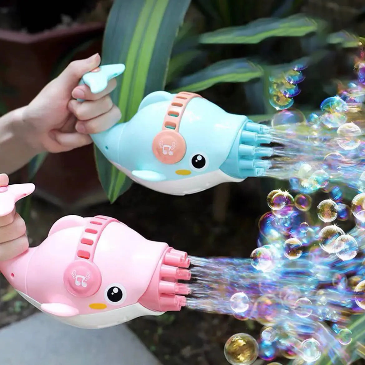 Kids dolphin bubble blower toy for outdoor fun in Pakistan