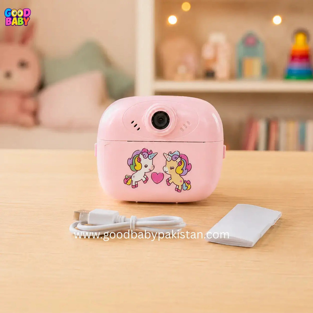 Kids instant print camera with photo and video capture
