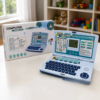 Kids learning computer with alphabet activities