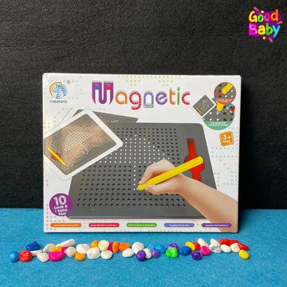 Kids magnetic bead art board – fine motor skill development toy