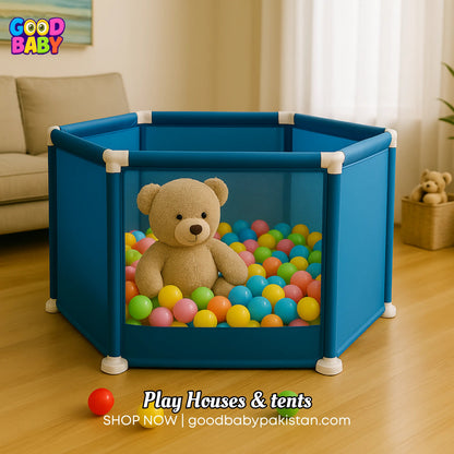 “Kids playpen with basketball net and 50 colorful balls Pakistan”