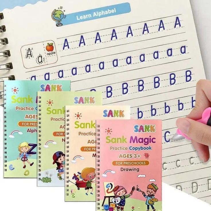Sank Magic Copybook set for handwriting, alphabet, and drawing practice for children