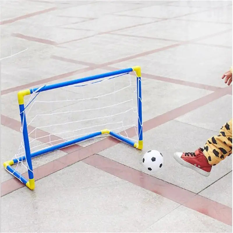 Mini football goal post for kids in Pakistan – durable plastic frame with nylon net ToysWalaPK