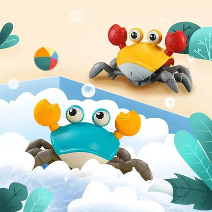 Motion sensor crab toy for toddlers