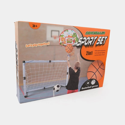 Multi-color football and basketball toy set for kids in Pakistan – ToysWalaPK indoor and outdoor sports toy