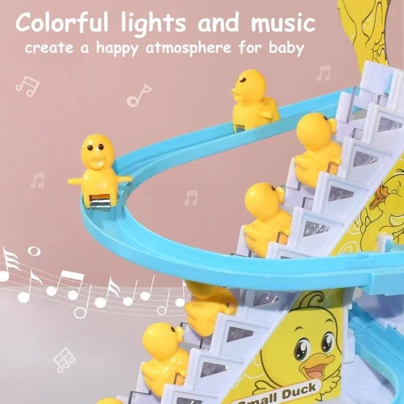 Musical LED Duck Climbing Track Toy for Kids