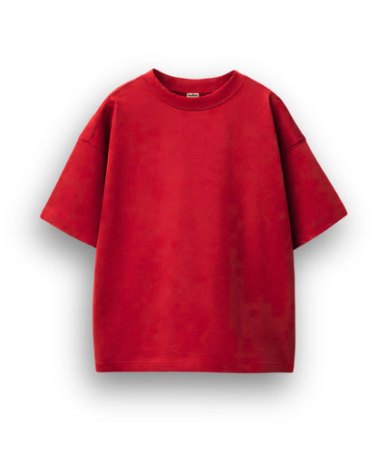 Oversized basic relaxed tee in 240 GSM cotton