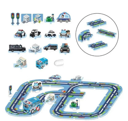 Police Theme Puzzle Board Game Toy for Kids by ToysWalaPK