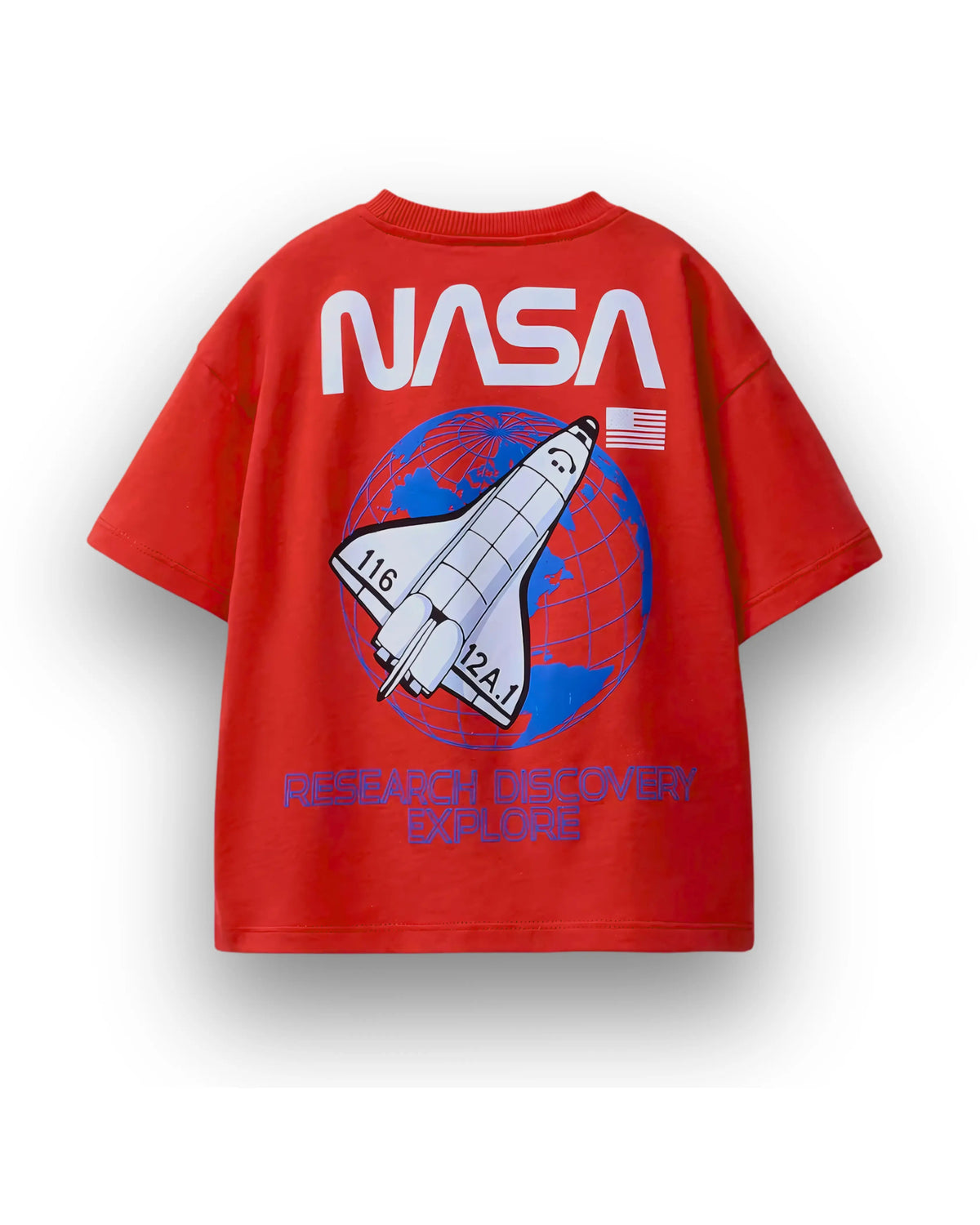 "Premium 240 GSM NASA printed cotton tee"