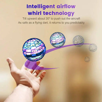 Rechargeable Magic Flying Spinner Ball for Kids – LED LightS